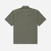 3sixteen - Resort Shirt Olive Geo Weave