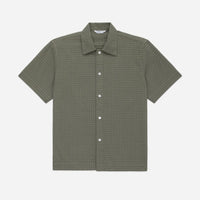 3sixteen - Resort Shirt Olive Geo Weave