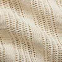3sixteen - Short Sleeve Knit Shirt Ecru Mesh Stripe