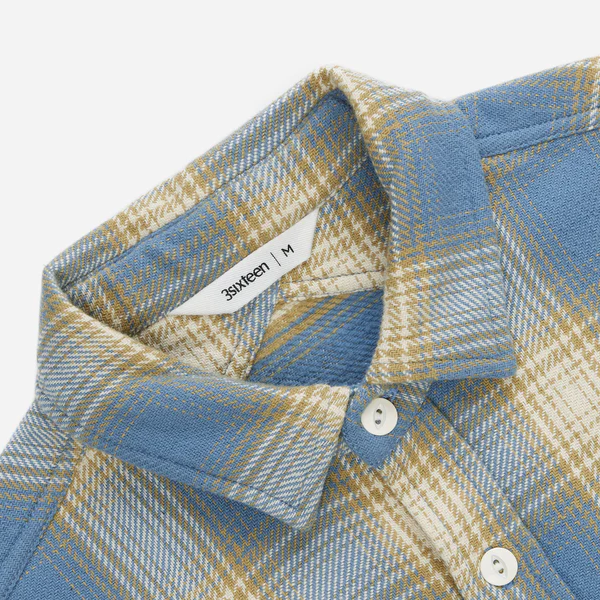 3sixteen - Crosscut Flannel in Powder Blue Plaid – Fountainhead NY