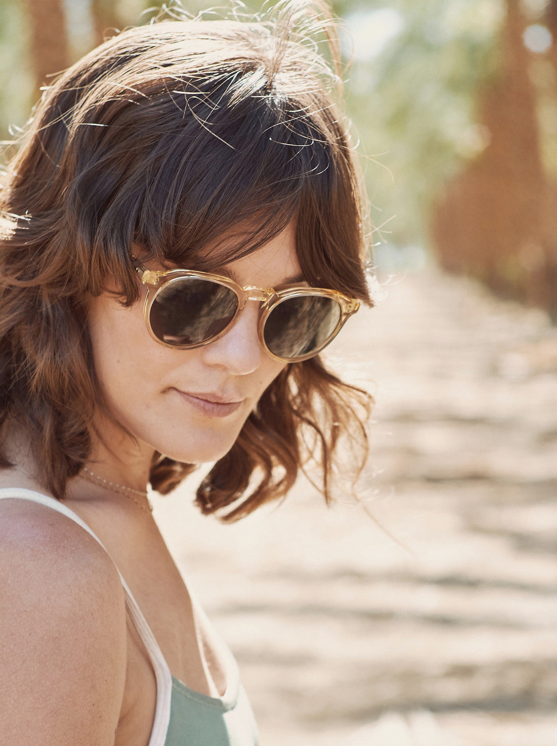 Raen - Remmy in Champagne Crystal / Green Polarized