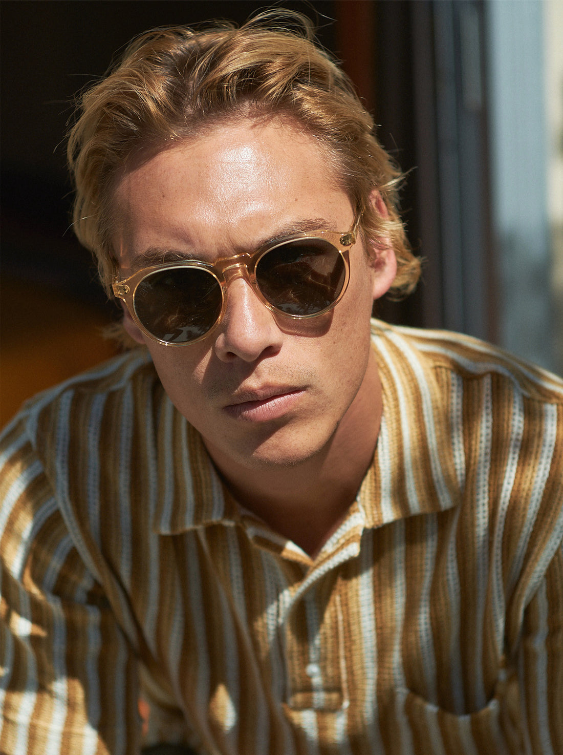 Raen - Remmy in Champagne Crystal / Green Polarized