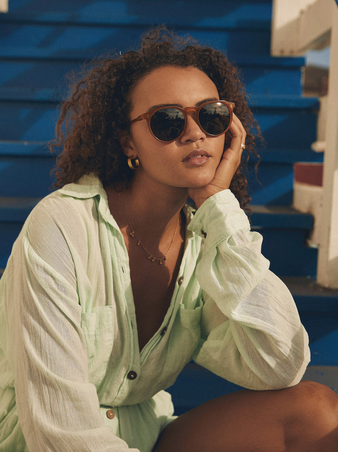 Raen - Remmy in Honey / Bottle Green