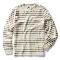 Taylor Stitch - The Adams Crew in Cilantro Stripe Reverse Terry