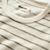 Taylor Stitch - The Adams Crew in Cilantro Stripe Reverse Terry
