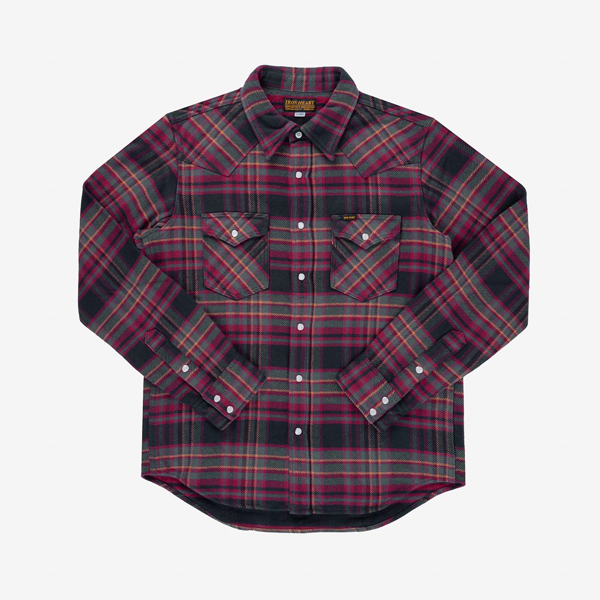 Iron Heart - 11oz Ultra Heavy Flannel Line Check Western Shirt