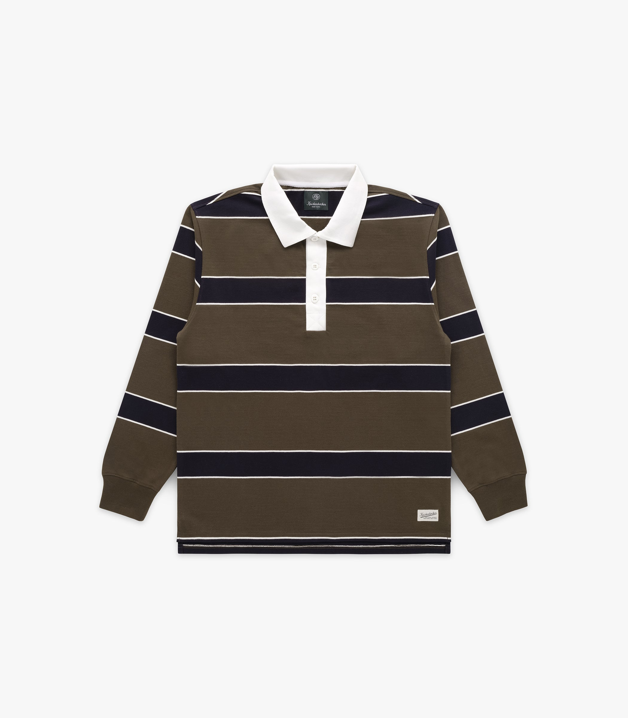 RUGBY TEAM メッシュロングスリーブ Knickerbocker - McCarren Rugby in Black Olive Stripe – Fountainhead NY