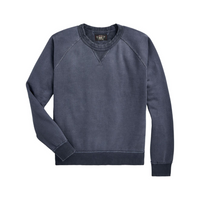 Double RL - Crewneck Neck Cotton Sweater in Navy