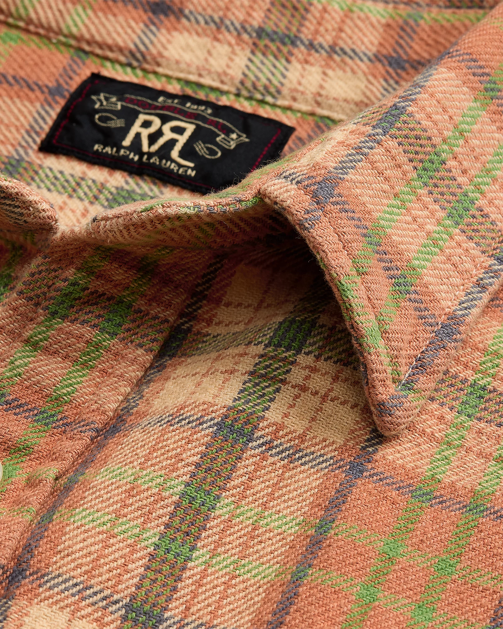 Double RL - Long-sleeve Cotton Plaid Twill Matlock Workshirt