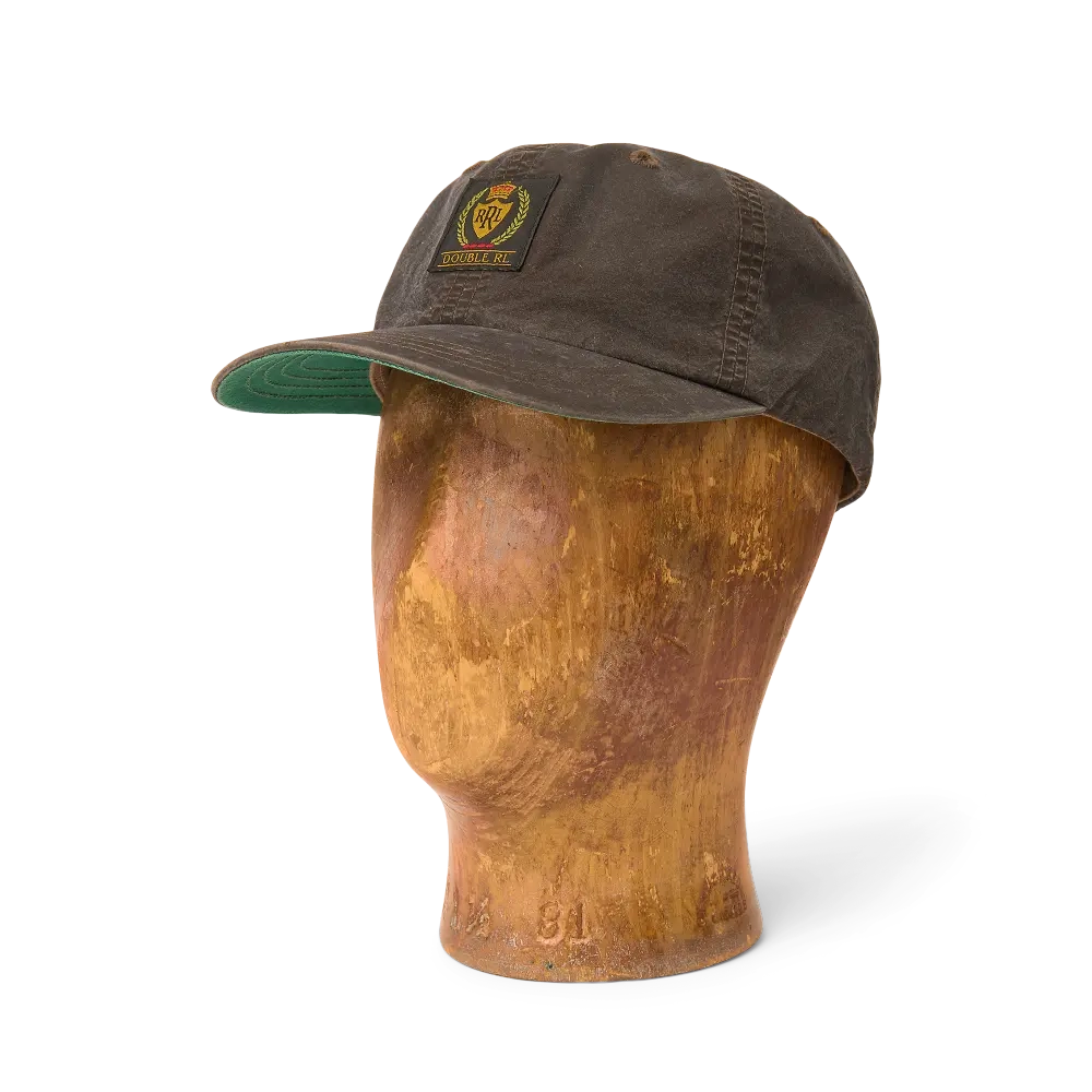 帽子 Ralph Lauren POLOCOUNTRY oiled cloth cap Ralph Lauren - Cotton Oil Cloth Sportsman Cap - Dark Brown