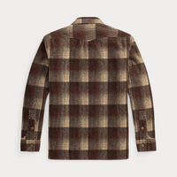 Double RL - Plaid-Print Corduroy Workshirt - Brown/Grey