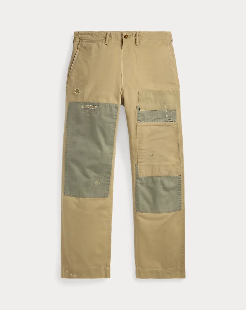 Double RL - Repaired Chino Field Pant - New Military Khaki W/ Rep