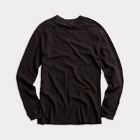 Double RL - Waffle-Knit Crewneck - Faded Black Canvas