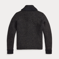 Double RL - Jacquard-Knit Shawl-Collar Cardigan - Navy/Black