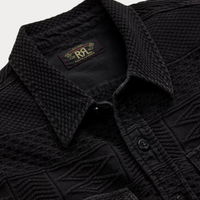 Double RL - Indigo Jacquard Workshirt - Sulfur Black
