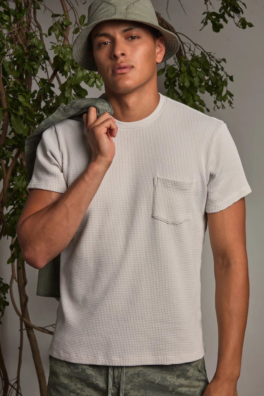 ★【UMBRO】★WAFFLE-LIKE FABRIC SHORT SLEEVE SWEATSHIR.T★ Waffle Short Sleeve Sweatshirt | Splendid