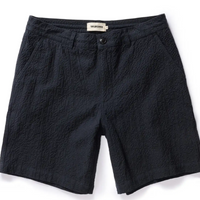 Taylor Stitch - The Easy Short in Heather Navy Seersucker
