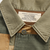 Double RL - Limited-Edition Patchwork Overshirt in Olive Multi