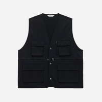 3sixteen - Field Vest in Black Wrinkle Nylon