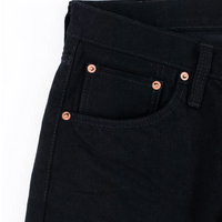 Iron Heart - IH-666S-142bb - 14oz Selvedge Denim Slim Straight Cut Jeans - Black/Black