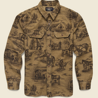 Double RL - Moleskin Stables Sport Shirt in Brown