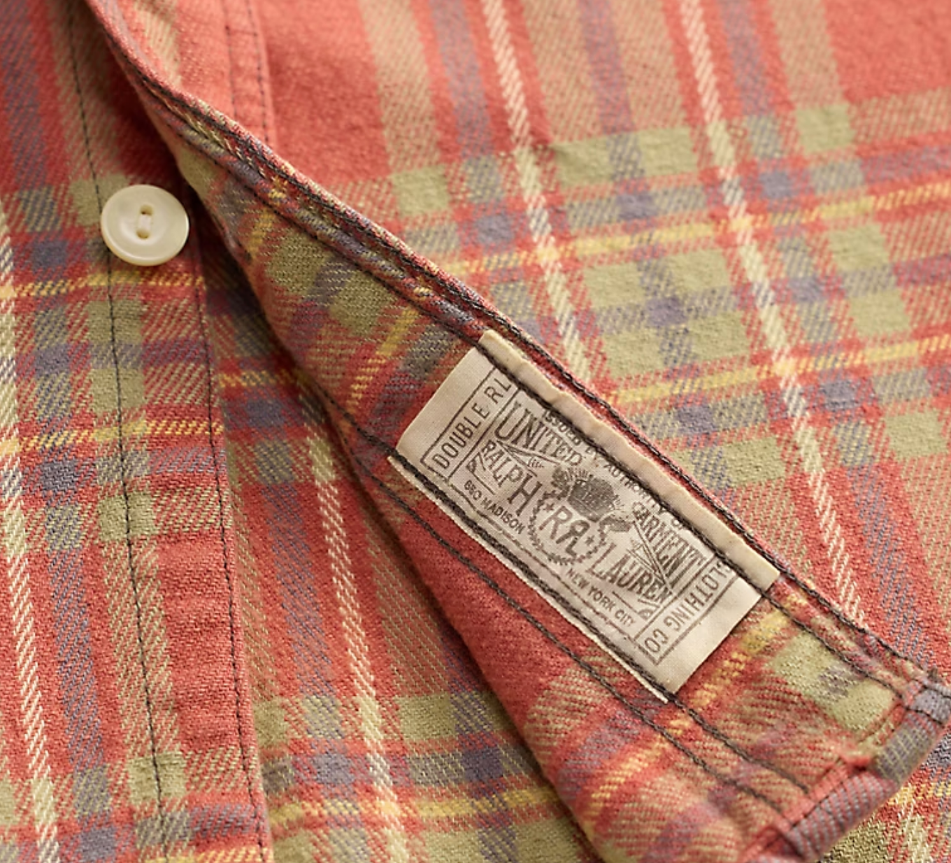 Double RL - Plaid Twill Workshirt in Red/Blue/Green – Fountainhead NY