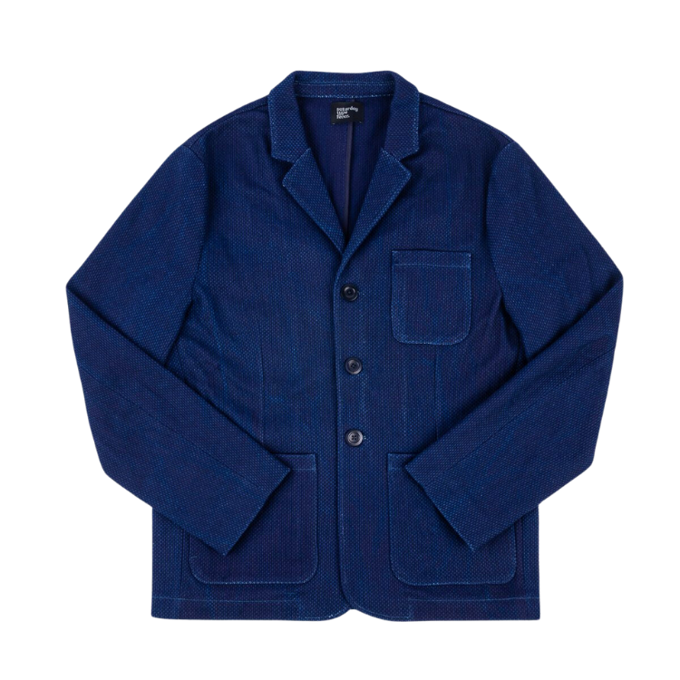 SaturdayTypeFever - Sashiko Blazer in Indigo – Fountainhead NY SaturdayTypeFever - Sashiko Blazer in Indigo – Fountainhead NY