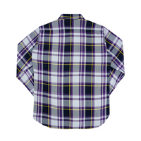 Iron Heart - 9oz Selvedge American Check Work Shirt in Purple