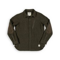 Beringia - Farallon Wool Plaid Shirt in Dark Green