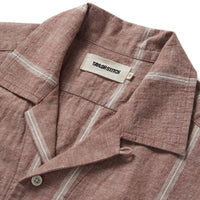 Taylor Stitch - The Short Sleeve Hawthorne in Dried Fig Stripe