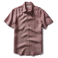 Taylor Stitch - The Short Sleeve California in Dried Cherry Hemp