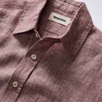 Taylor Stitch - The Short Sleeve California in Dried Cherry Hemp