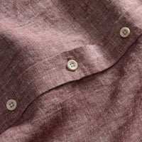 Taylor Stitch - The Short Sleeve California in Dried Cherry Hemp