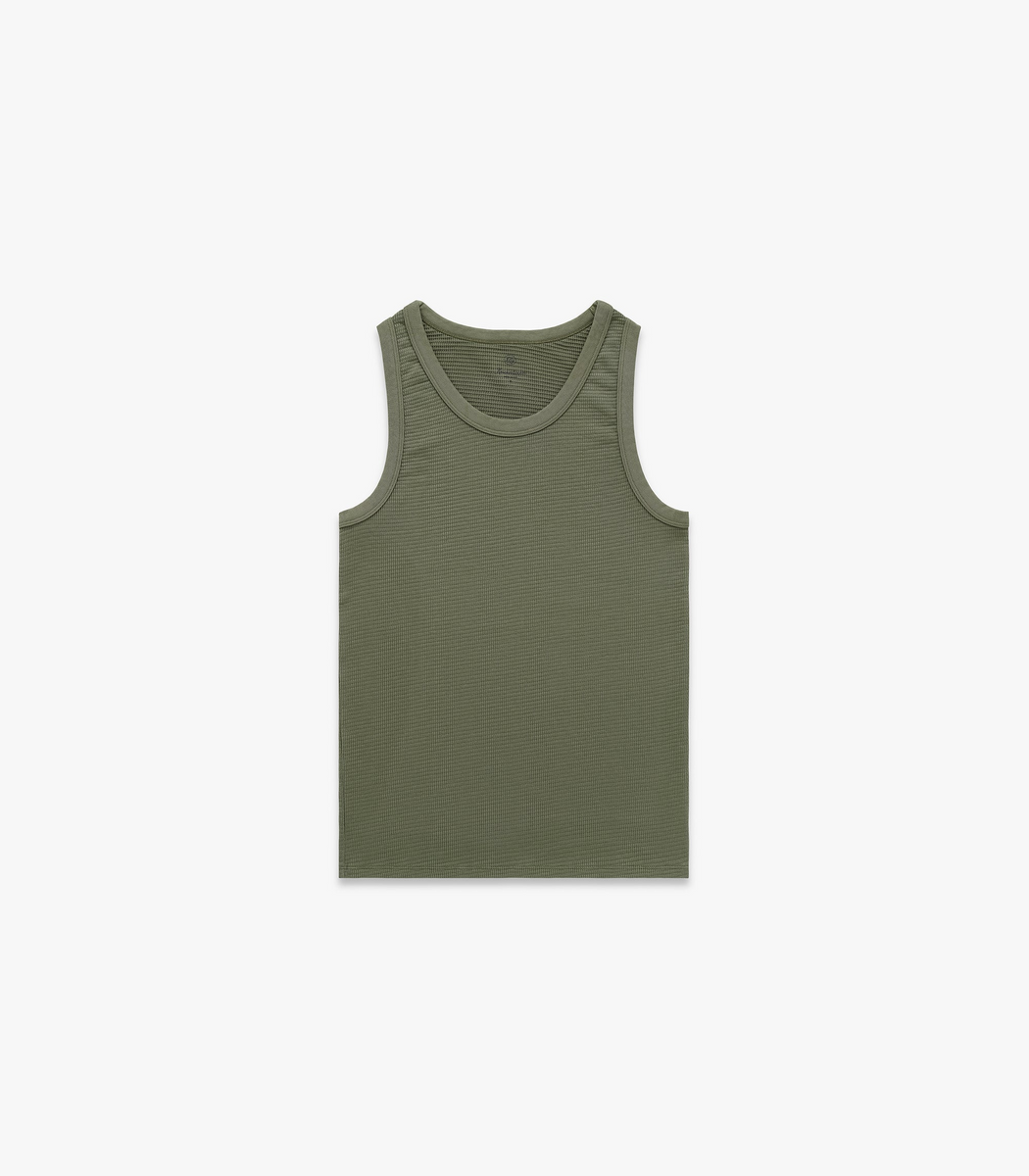 Knickerbocker - Box Knit Tank - Olive – Fountainhead NY