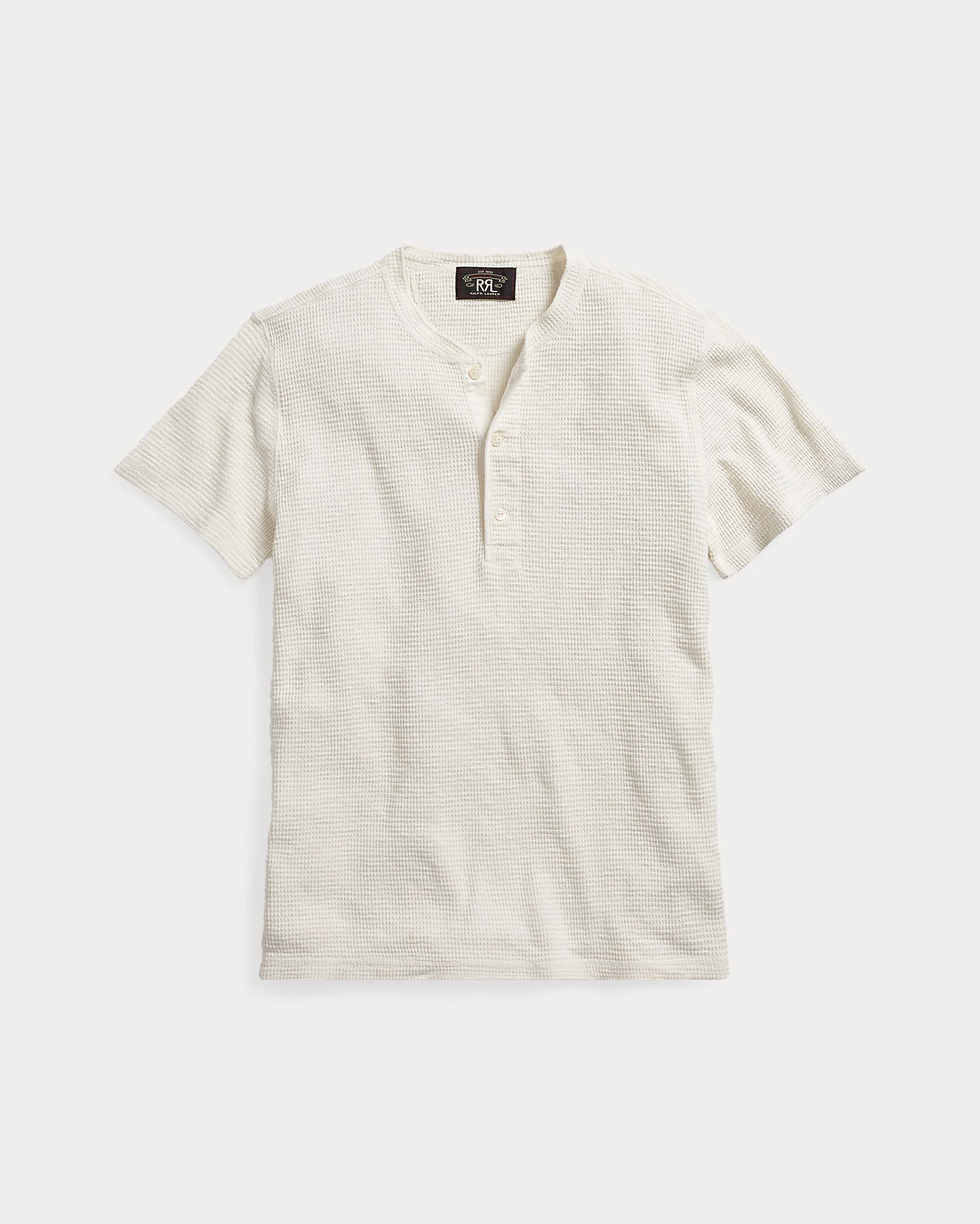 Double RL - Short-Sleeve Cotton Waffle Knit Henley – Fountainhead NY