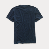 Double RL - Short-sleeve Indigo Slub Jersey Crewneck T-shirt W/ Pocket - Rinsed Indigo
