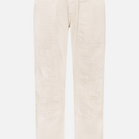 Double RL - Cotton/Linen Twill Dempsey Buckleback Carpenter Pant - Destroy And Repaired Creme
