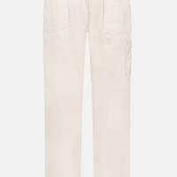 Double RL - Cotton/Linen Twill Dempsey Buckleback Carpenter Pant - Destroy And Repaired Creme