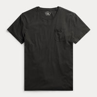 Double RL - Jersey Pocket T-Shirt in Faded Black Canvas
