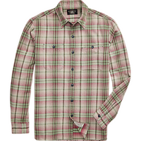 Double RL - Plaid Twill Workshirt in Sage/PInk