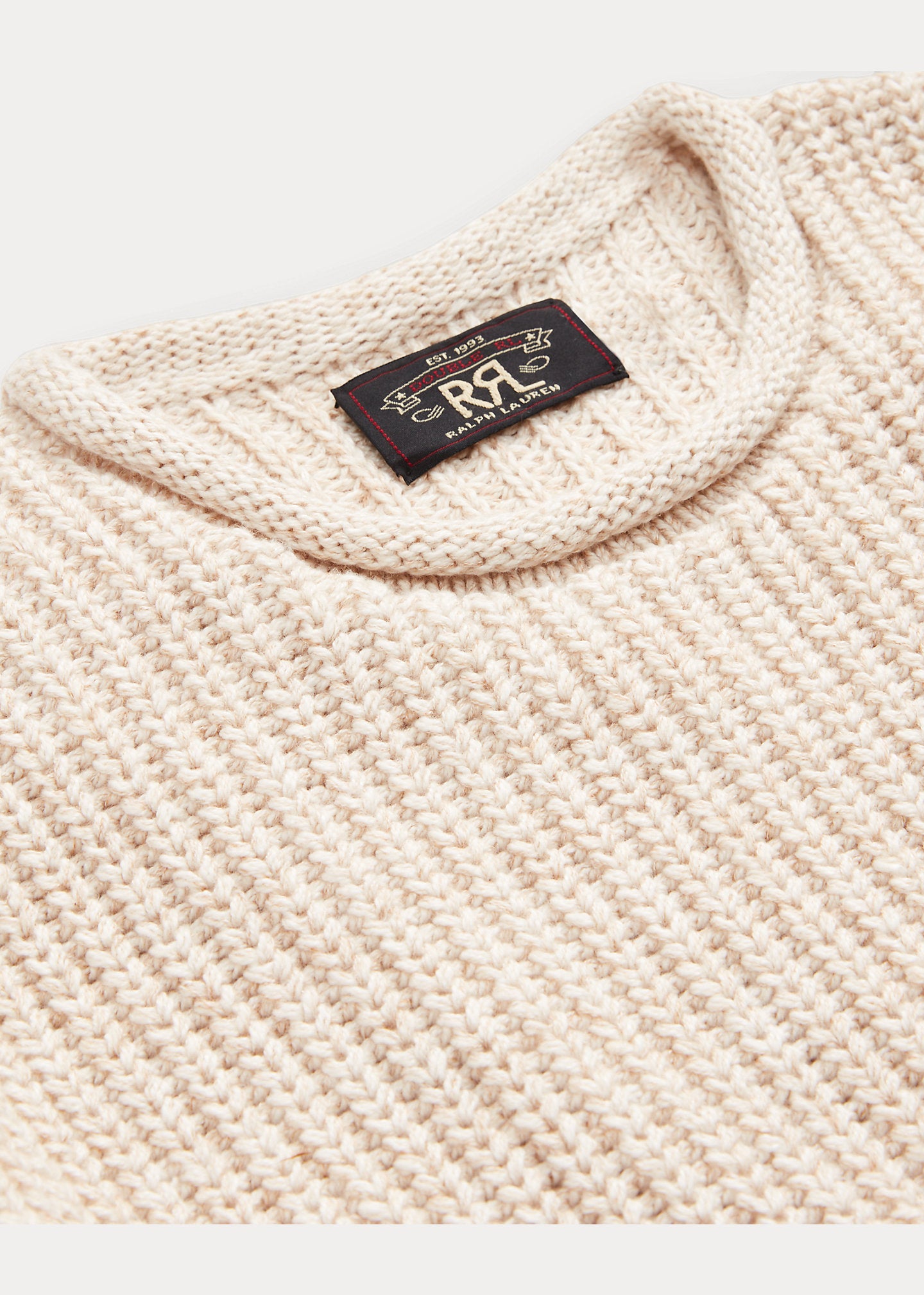 ファッション人気ブランドランキング Double RL - Cotton-Linen Rollneck Sweater in Raw White トップス