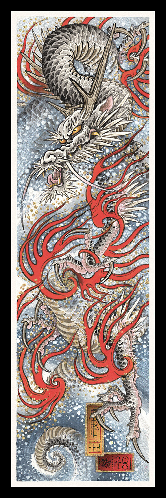 Print Winter Triptych Dragon by Matt Beckerich – Fountainhead NY