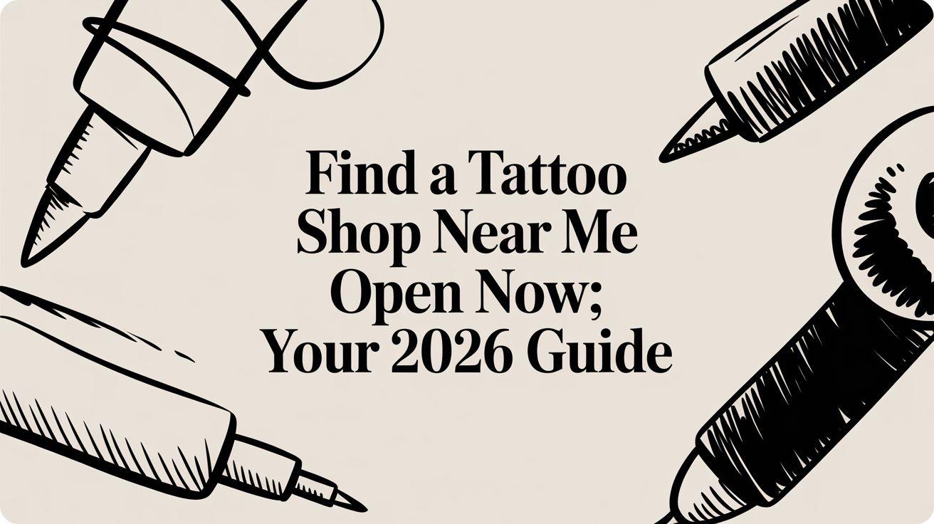 Find a Tattoo Shop Near Me Open Now: Your 2026 Guide