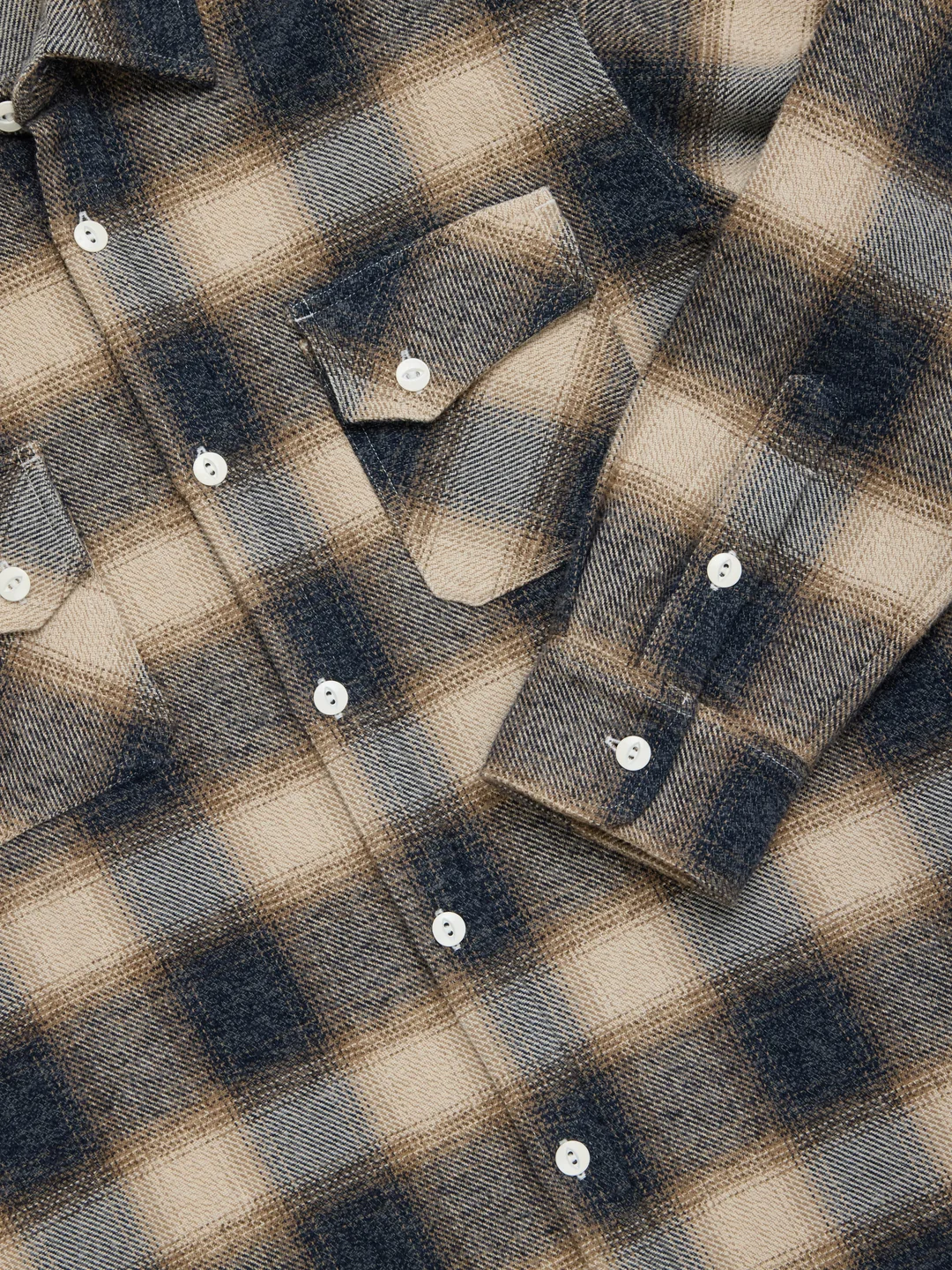 3sixteen - Crosscut Flannel - Brown/Ecru