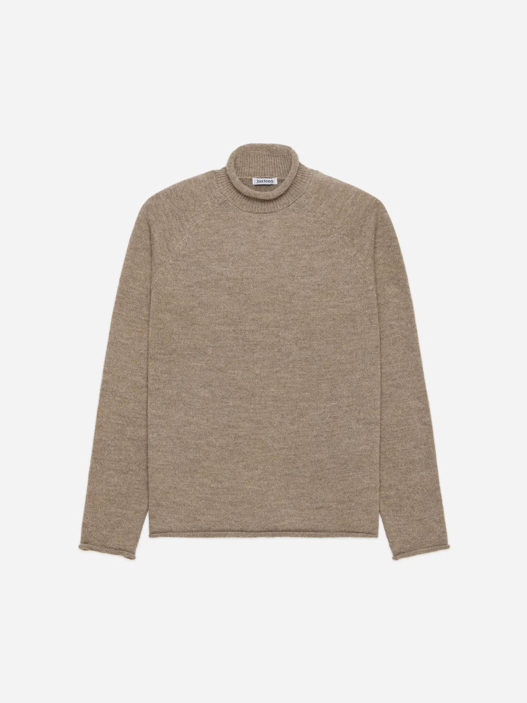 3sixteen - Roll Neck Sweater - Sandstone Baby Alpaca