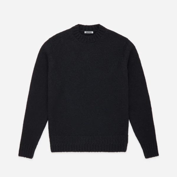 3Sixteen- Alpaca Crewneck - Black