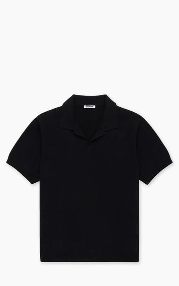 3sixteen - Knit Polo in Black Pima Cotton