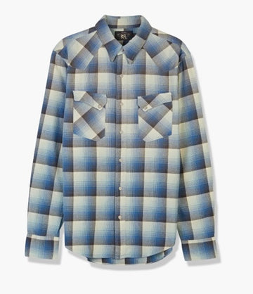 Double RL - Western Shirt in Blue