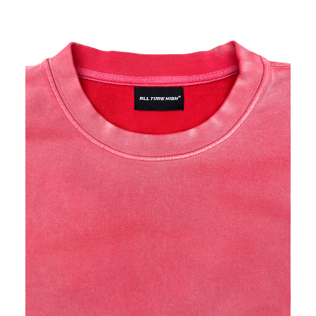 All Time High - Darted Crewneck in Sun Fade Red