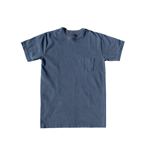3sixteen - Garment Dyed Pocket Tee in French Blue